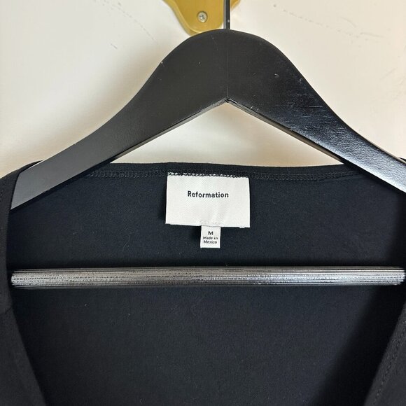 REFORMATION Wiley Knit Dress in Black Size Medium - Picture 5 of 11